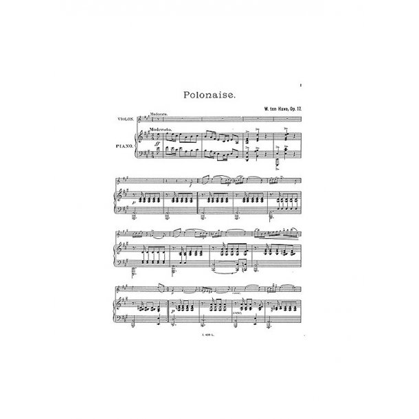 Willem Ten Have: Polonaise For Violin And Piano Op.17