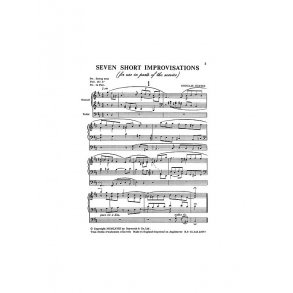 Douglas Coates: Seven Short Improvisations For Organ