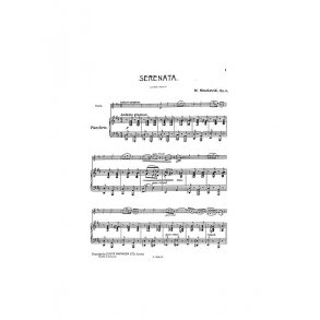 Moritz Moszkowski: Serenade For Violin And Piano Op.15 No.1
