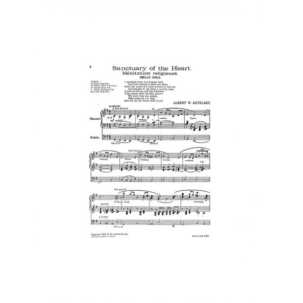 Albert Ketelbey: Sanctuary Of The Heart (Organ)