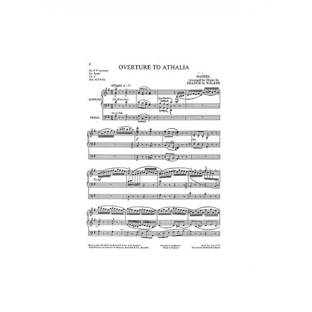 G. F. Handel: Overture To Athalia (Organ)