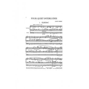 W.S. Lloyd Webber: Four Quiet Interludes For Organ
