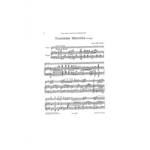 Franz Drdla: Troisieme Mazurka For Violin And Piano Op.24