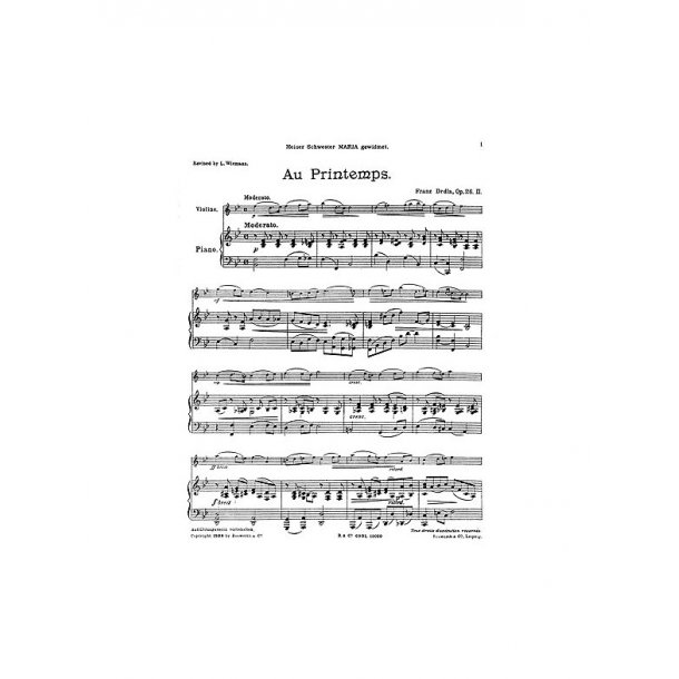 Franz Drdla: Au Printemps Op.26 No.2
