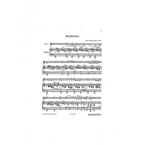 Franz Drdla: Meditation For Violin And Piano Op.34 No.1