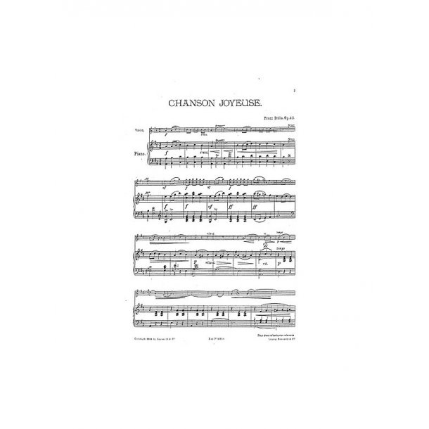 Franz Drdla: Chanson Joyeuse For Violin And Piano Op.43