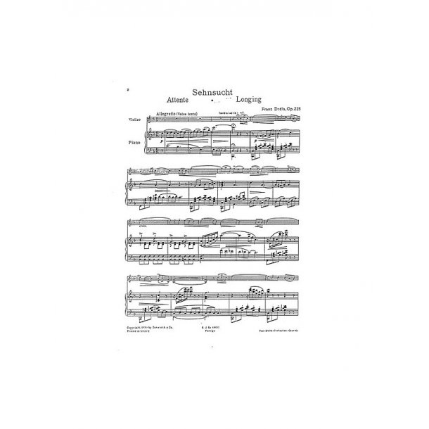 Franz Drdla: Sehnsucht Op.228