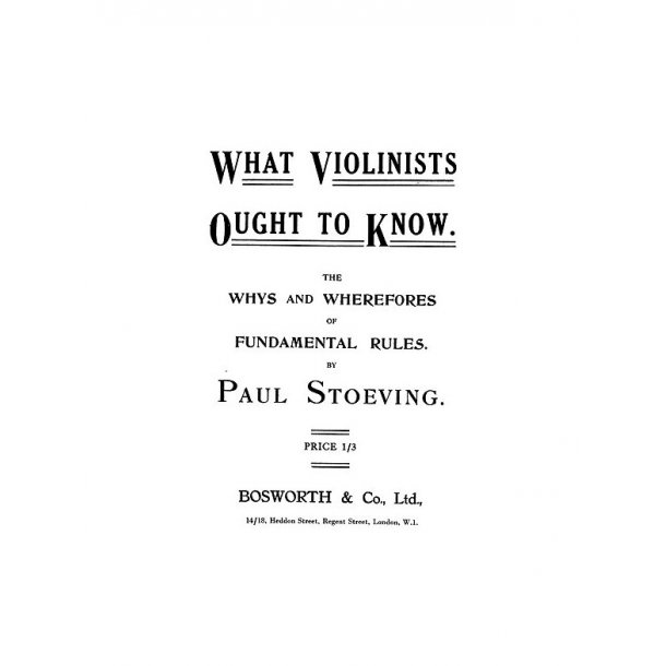 What Violinists Ought To Know