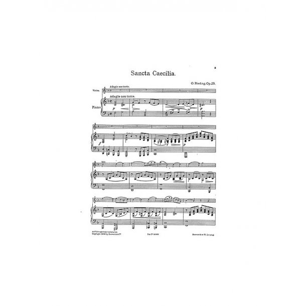 Oskar Rieding: Sancta Caecilia Op.29