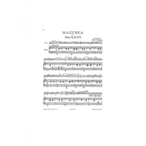 Oskar Rieding: Mazurka For Violin And Piano Op.67 No.3