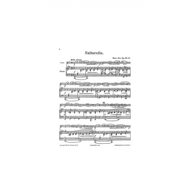 Sitt, H Saltarella Souvenir Suite Op.105/4 Vln/Pf