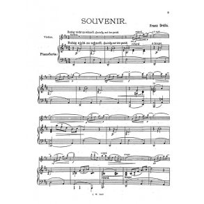 Drdla, F Souvenir Vlc/Pf