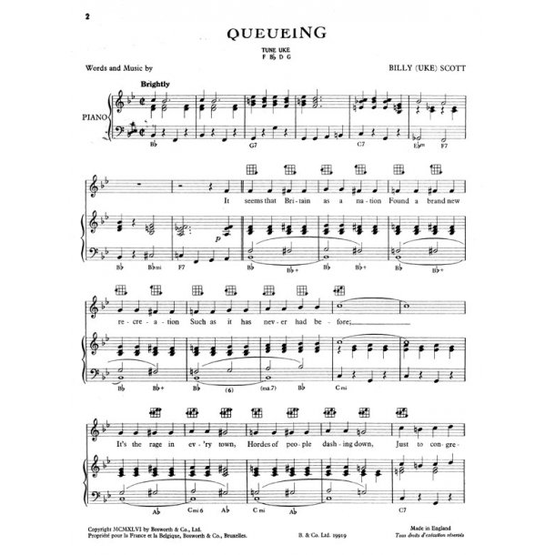 Scott, Billy Queueing Vce/Pf/Uke