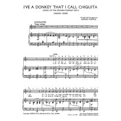 Mapple, A I've A Donkey Called Chiquita Unison/Piano