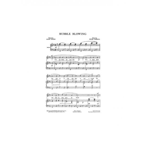 Carroll, P Bubble Blowing Voice And Piano