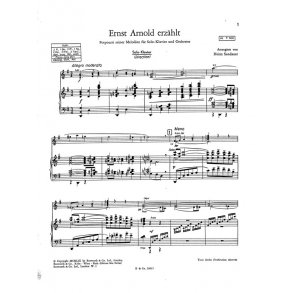 Sandauer, H Ernst Arnold Erzahlt Orch Pf Sc/Pts