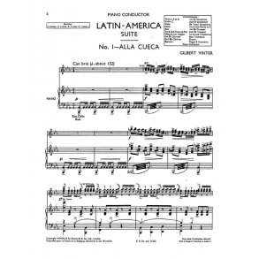 Vinter, G Latin America Suite Orch Pf Sc/Pts