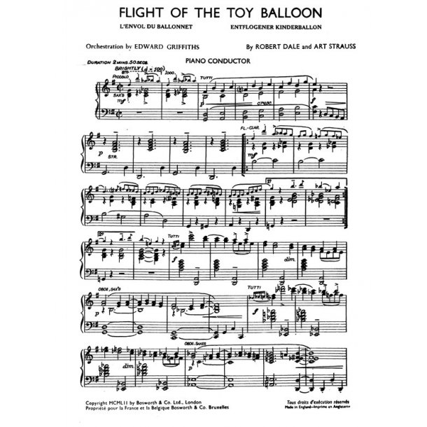 Dale, R/Strauss, A Flight Of The Toy Balln Entfnr Kndrbln Orch Sc/Pts