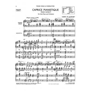Ketelbey, Aw Caprice Pianistique Orch Pf Sc/Pts