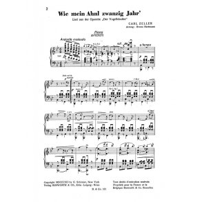 Zeller, C Wie Mein Ahnl Zwanzig Jahr' Orch Pf Sc/Pts