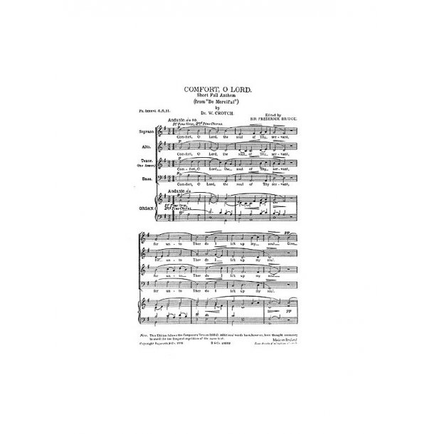 W. Crotch: Comfort O Lord The Soul Bridge