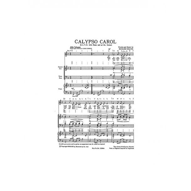 Graves, R Calypso Carol Satb