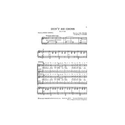 Zeller, C Don't Be Cross Satb