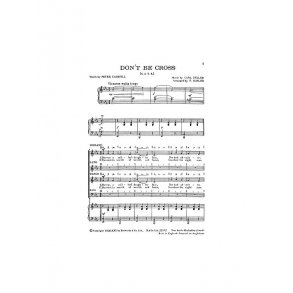 Zeller, C Don't Be Cross Satb