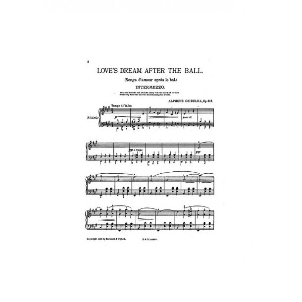 Czibulka, A Love's Dream After The Ball Intermezzo Pf