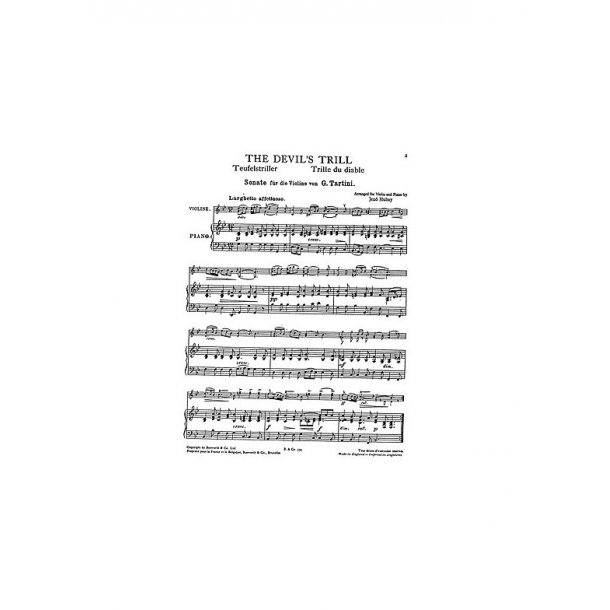 Giuseppe Tartini: The Devil's Trill (Violin/Piano)