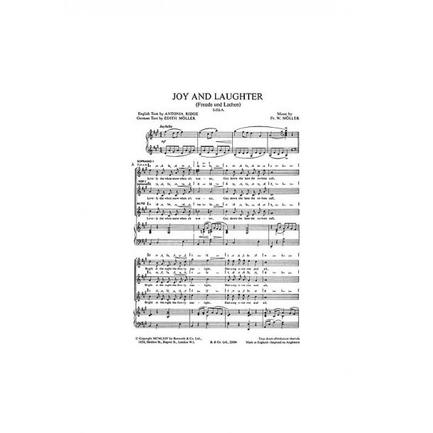 Moller, F W Joy And Laughter Sa/Ssa