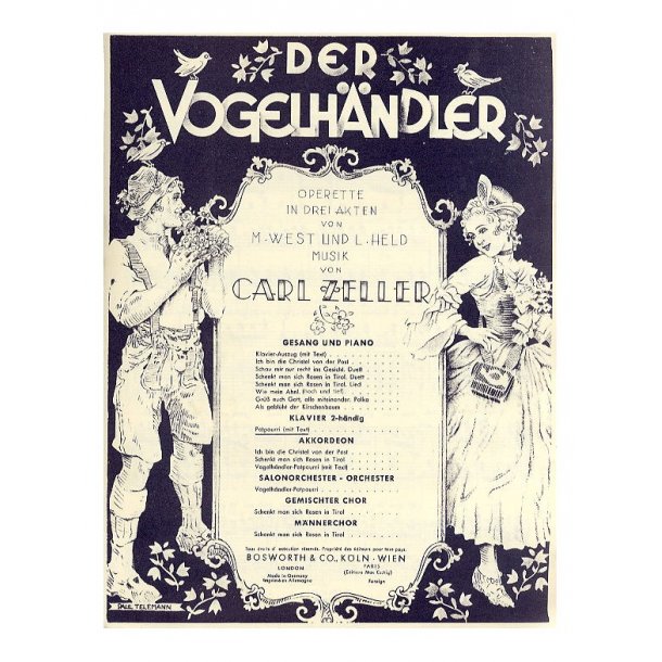 Carl Zeller: Der Vogelhandler (Voice/Piano)