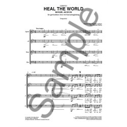 Michael Jackson: Heal The World - SATB & Piano