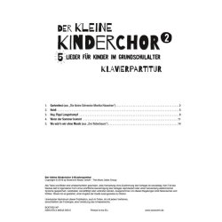 Der Kleine Kinderchor: Band 2 (Klavierpartitur) (Book/CD)
