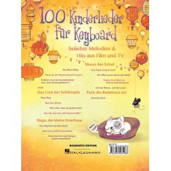 100 Kinderlieder f&uuml;r Keyboard : Beliebte Melodien & Hits aus Film und TV
