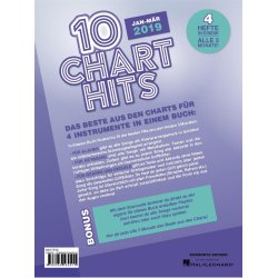 10 Charthits - Jan bis M&auml;r 20194 Hefte in einem alle 3 Monate