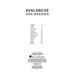 Dirk Maassen: Avalanche &ndash; Songbook f&uuml;r Klavier : Songbook