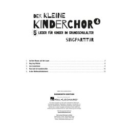 Der kleine Kinderchor 4 : 5 Lieder f&uuml;r Kinder im Grundschulalter