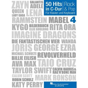 50 Hits in C-Dur 4: Rock & Pop : Für Klavier und Keyboard