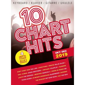 10 Charthits - Okt bis Dez 2019 : 4 Hefte in einem alle 3 Monate
