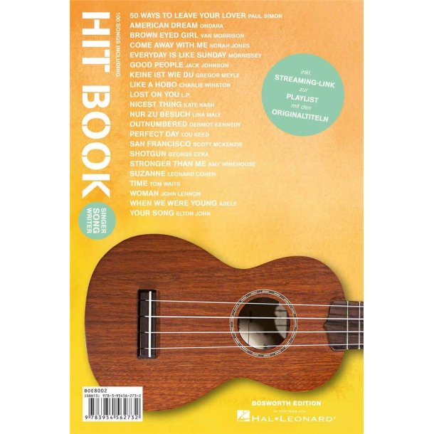 Hitbook Singer-Songwriter - 100 Songs f&uuml;r Ukulele : Mit Melodielinie + Text und Akkorden