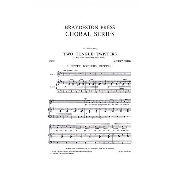 Anthony Foster: Two Tongue-Twisters