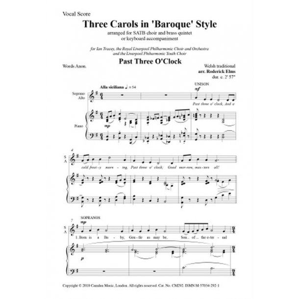 Three Carols in Baroque Style