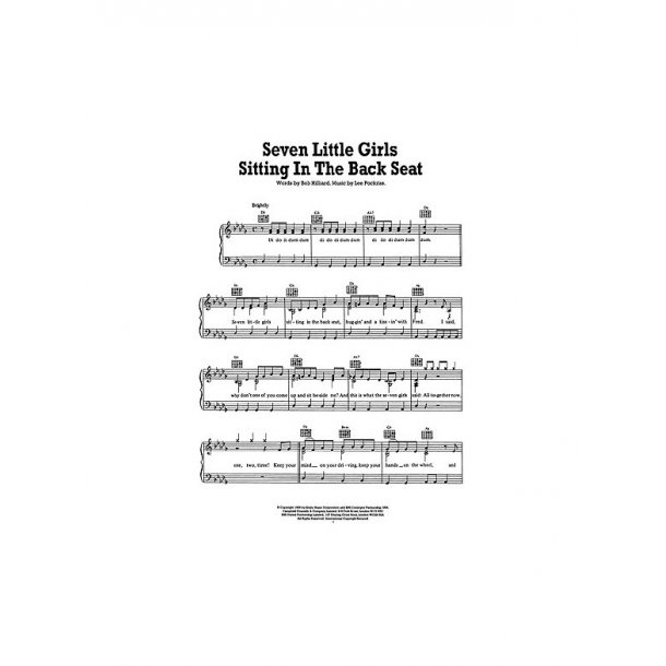 Hilliard: Seven Little Girls Sitting In The Back Seat