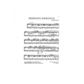 Joaquin Malats: Serenata Espagnole For Piano