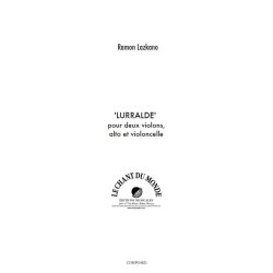 Ramon Lazkano: Lurralde - Pour Quatuor &agrave;&nbsp; Cordes