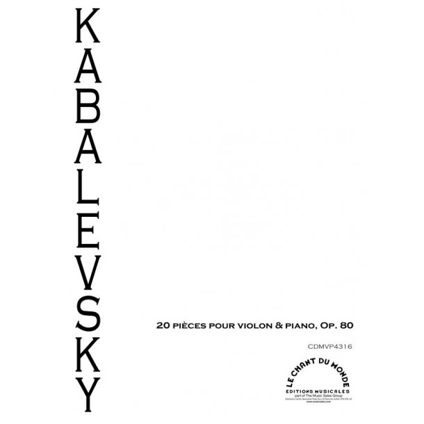 Dmitry Kabalevsky: Vingt pi&egrave;ces Op.80