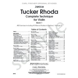 Janice Tucker Rhoda: Complete Technique For Violin - Book 1