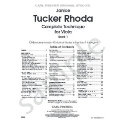 Janice Tucker Rhoda: Complete Technique For Viola - Book 1