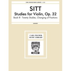 Sitt Studies For Vln Op.32 Vol 3 Bk